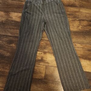 Lee Charcoal Pinstripe Flare Pants